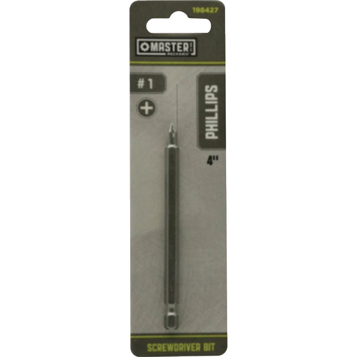 Master Mechanic 4 In. Phillips #1 Screwdriver Bit Image 1