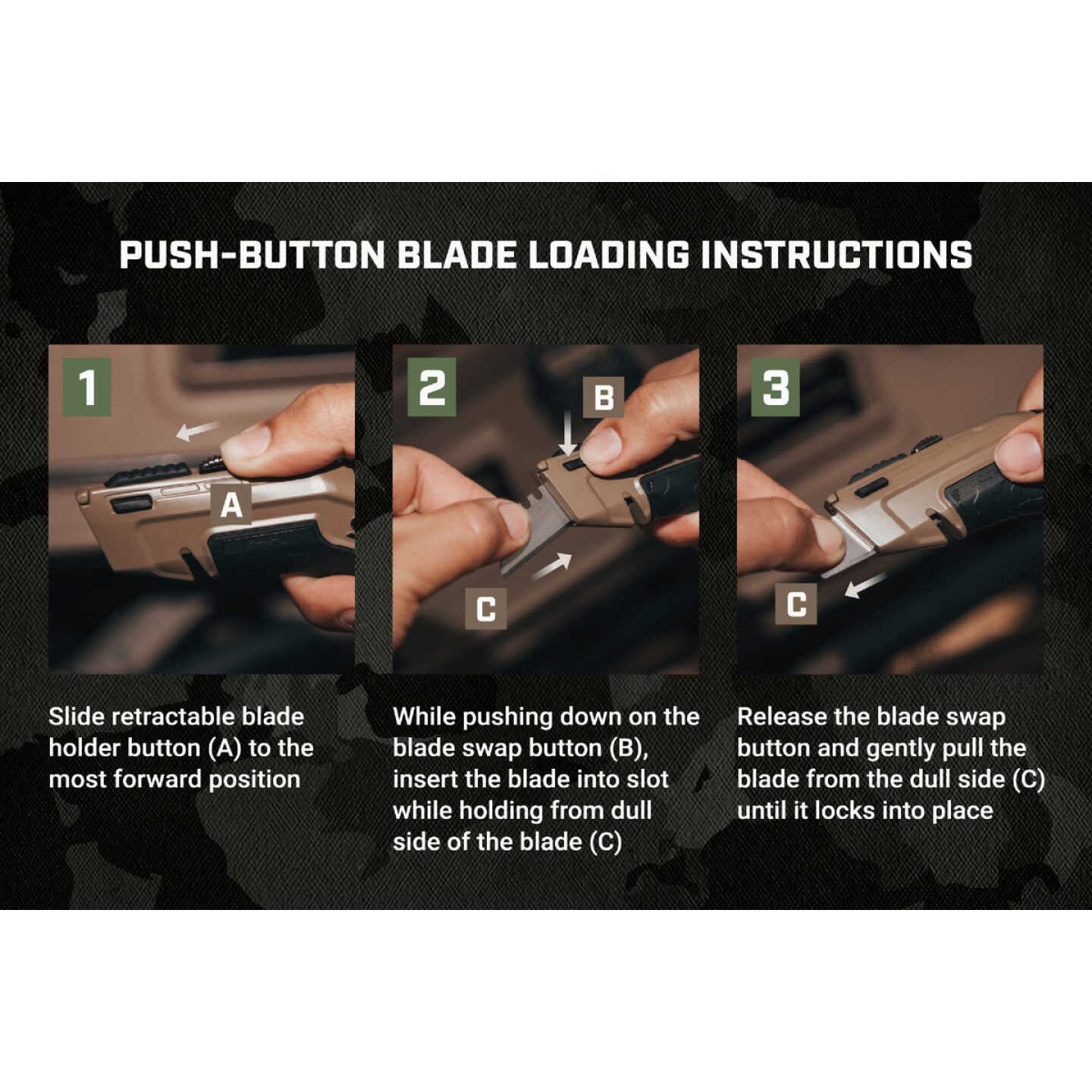 Spec Ops Retractable-Blade Utility Knife with (5) Blades Image 3