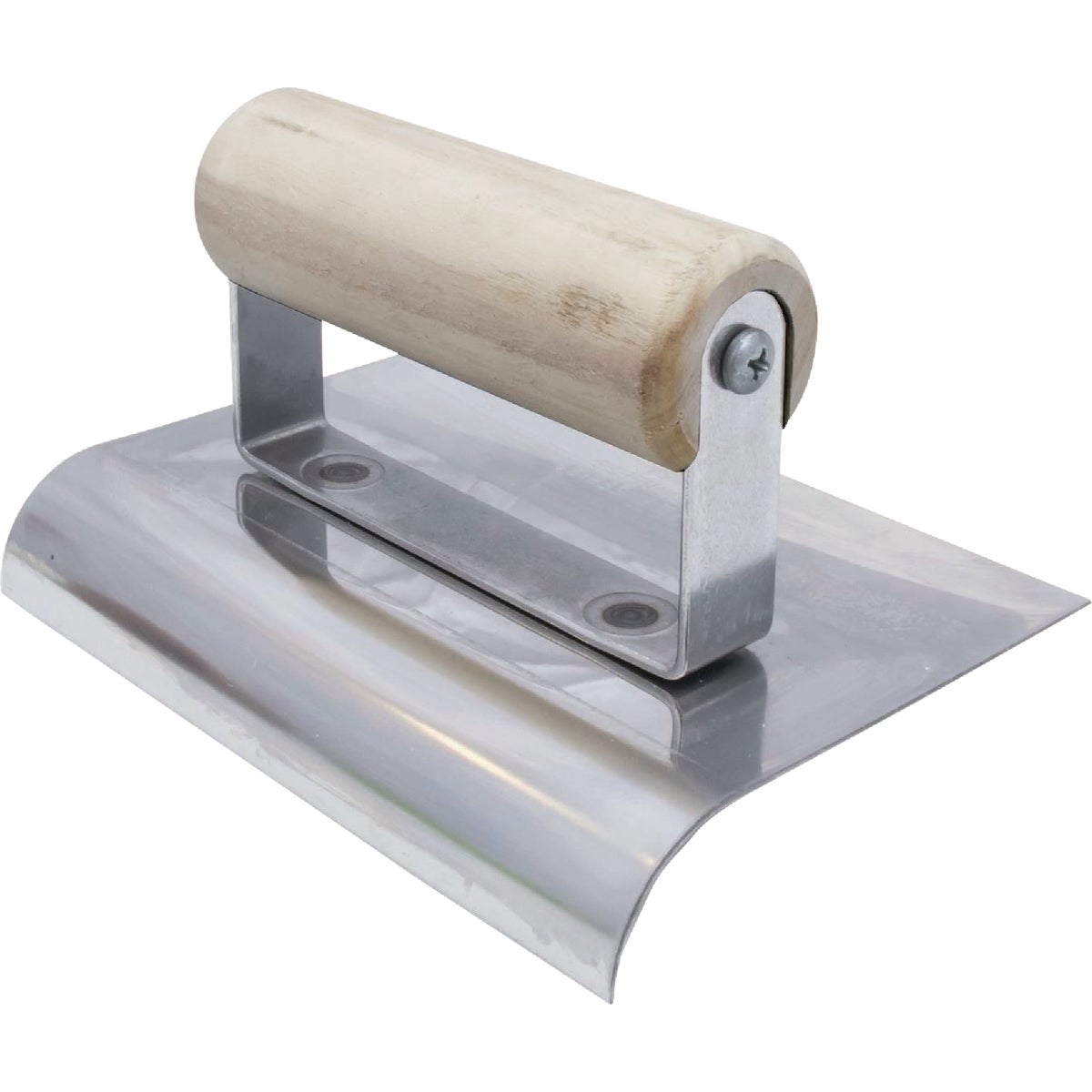 Marshalltown QLT 6 In. x 4 In. Stainless Steel Concrete Edger with Wood Handle Image 2