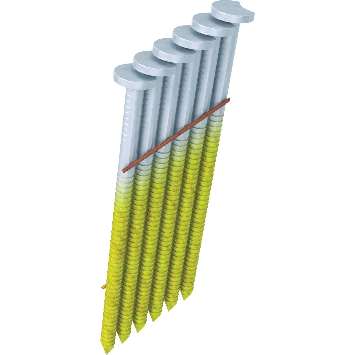 Grip-Rite 2-3/8 In. x 0.113 In. 28 Deg. Bright Coated Offset Round Head Smooth Shank Wire Weld Collated Framing Nail (2500-Count)