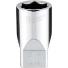 Milwaukee 1/4 In. Drive 10 mm 6-Point Shallow Metric Socket with FOUR FLAT Sides Image 1