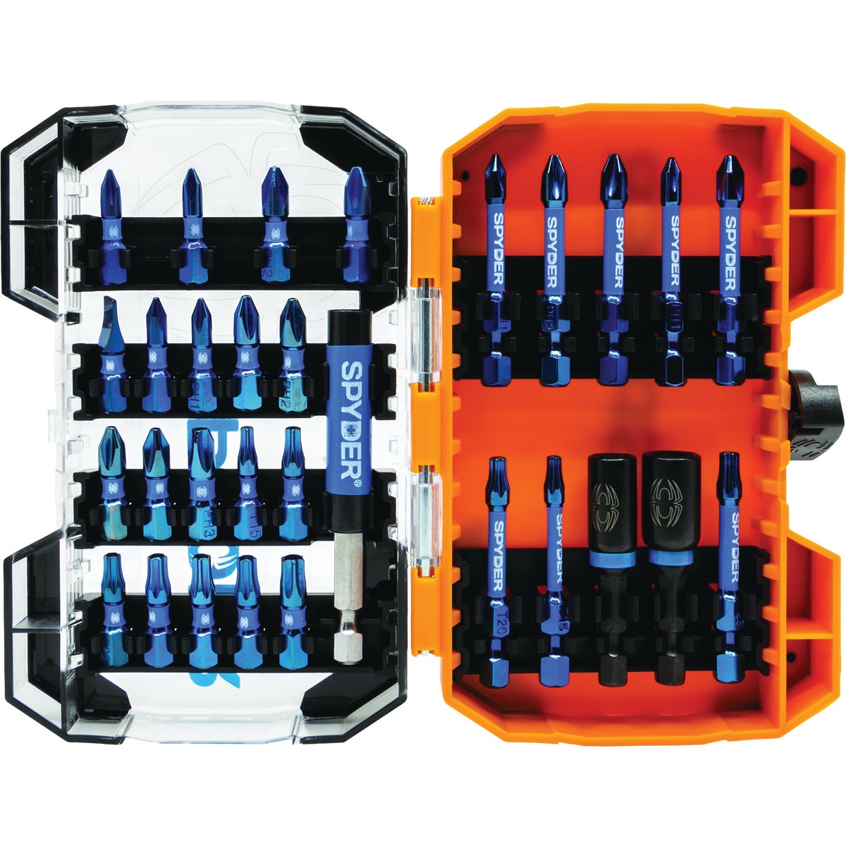 Spyder 1 In. & 2 In. Impact Driver Bit Set (30-Piece)