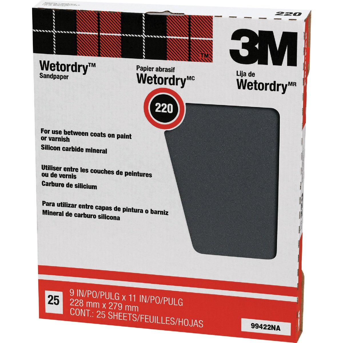 3M Wetordry Pro-Pak 9 In. x 11 In. Very Fine Sanding Sheets, 200 Grit (25-Pack)