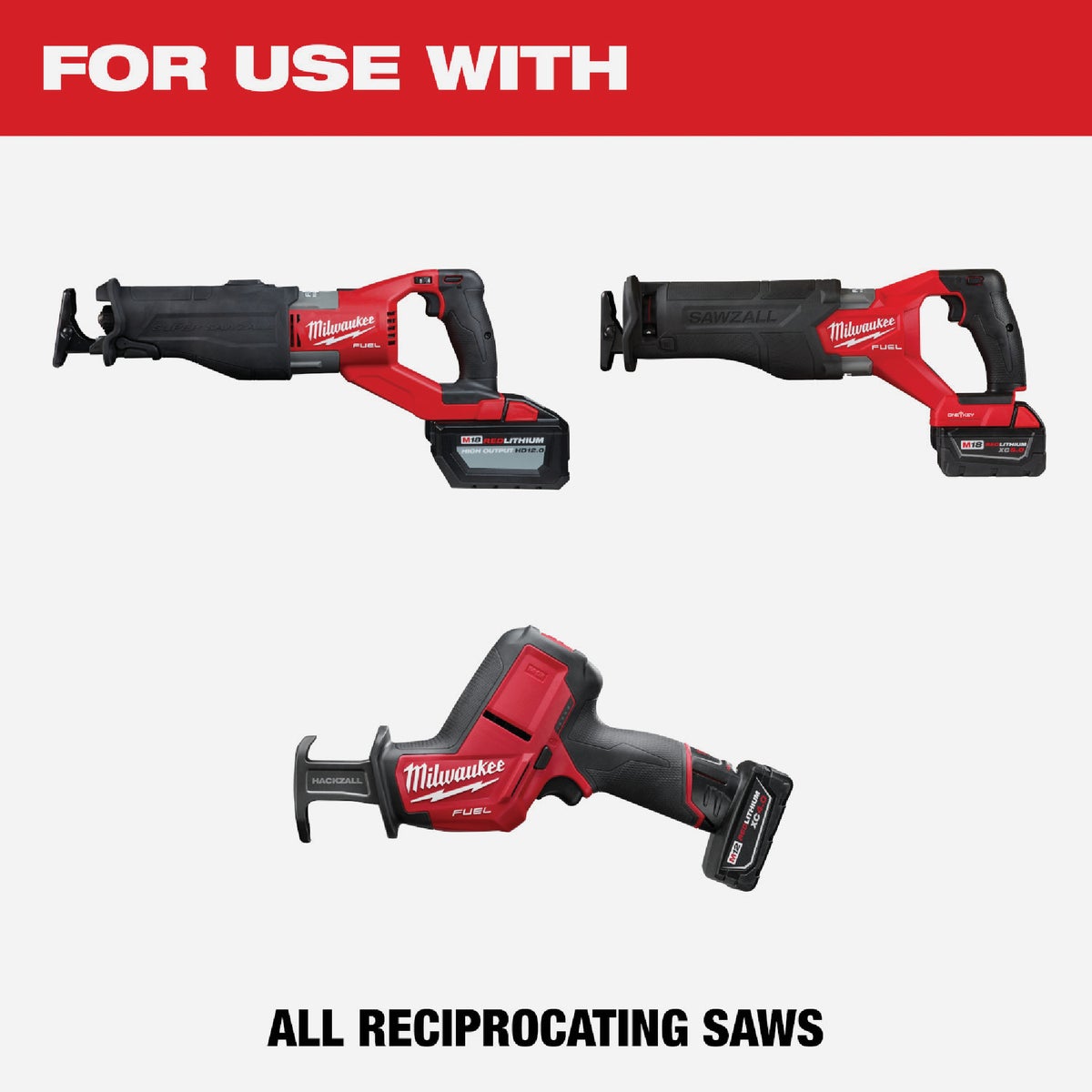 Milwaukee SAWZALL Demolition Reciprocating Saw Blade Set (5-Piece) Image 3