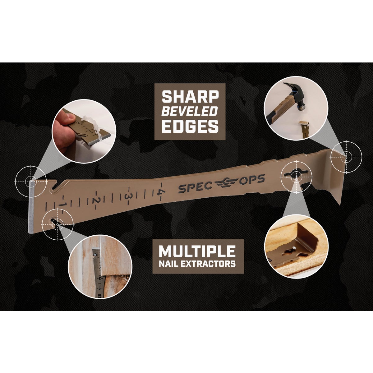 Spec Ops 9.5 In. High-Carbon Steel Trim Bar Nail Puller Image 4