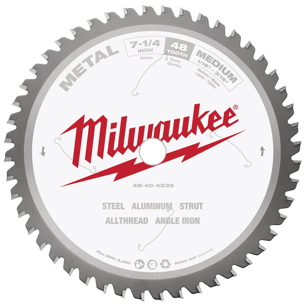 Milwaukee 7-1/4 In. 48-Tooth Metal Circular Saw Blade