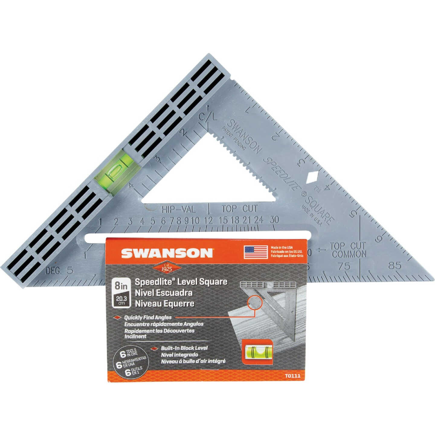 Swanson Speedlite 8 In. Plastic Rafter Square with Level Image 5