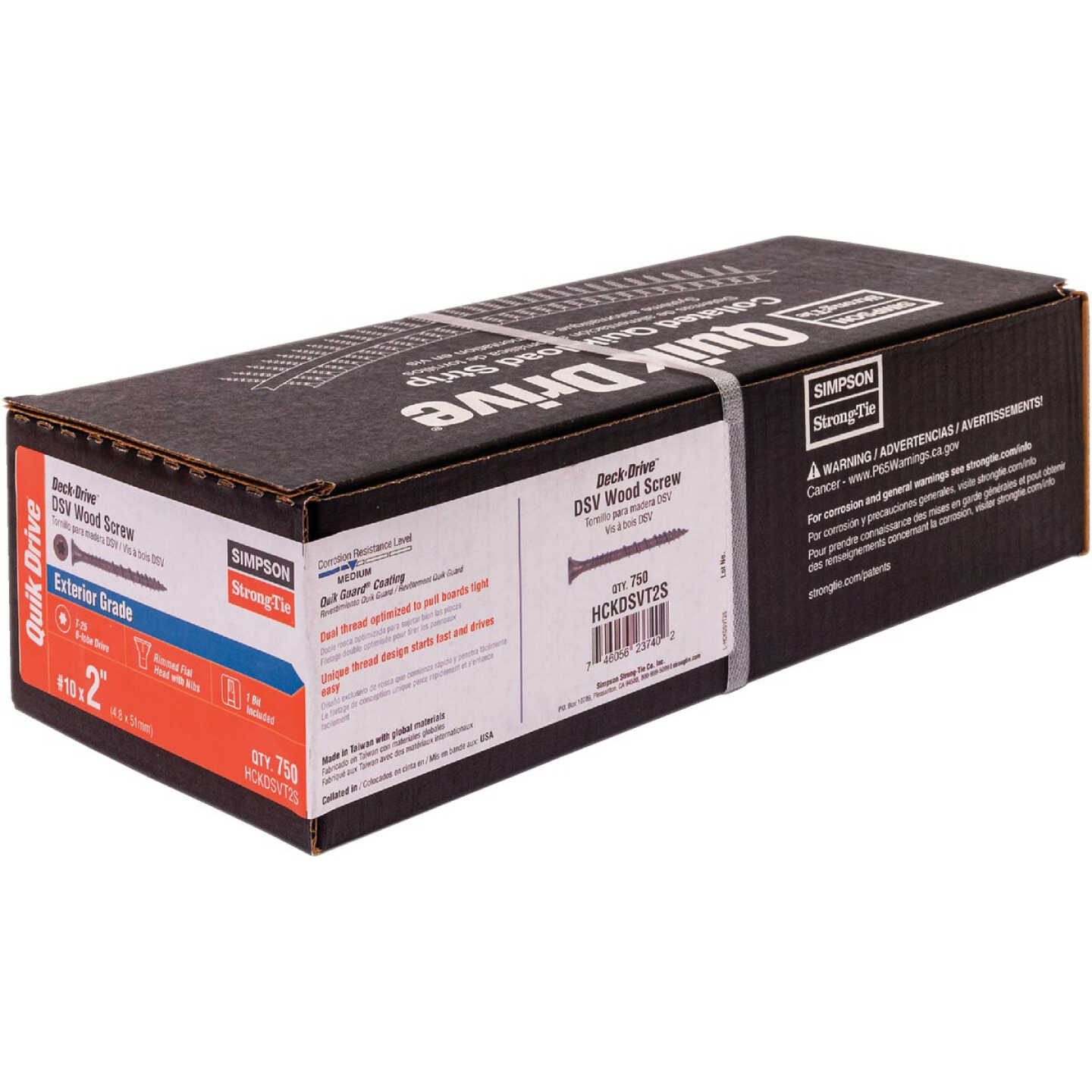 Deck-Drive DSV WOOD Screw (Collated) #10 x 2 in. T25 6-Lobe, Tan (750-Qty) Image 3