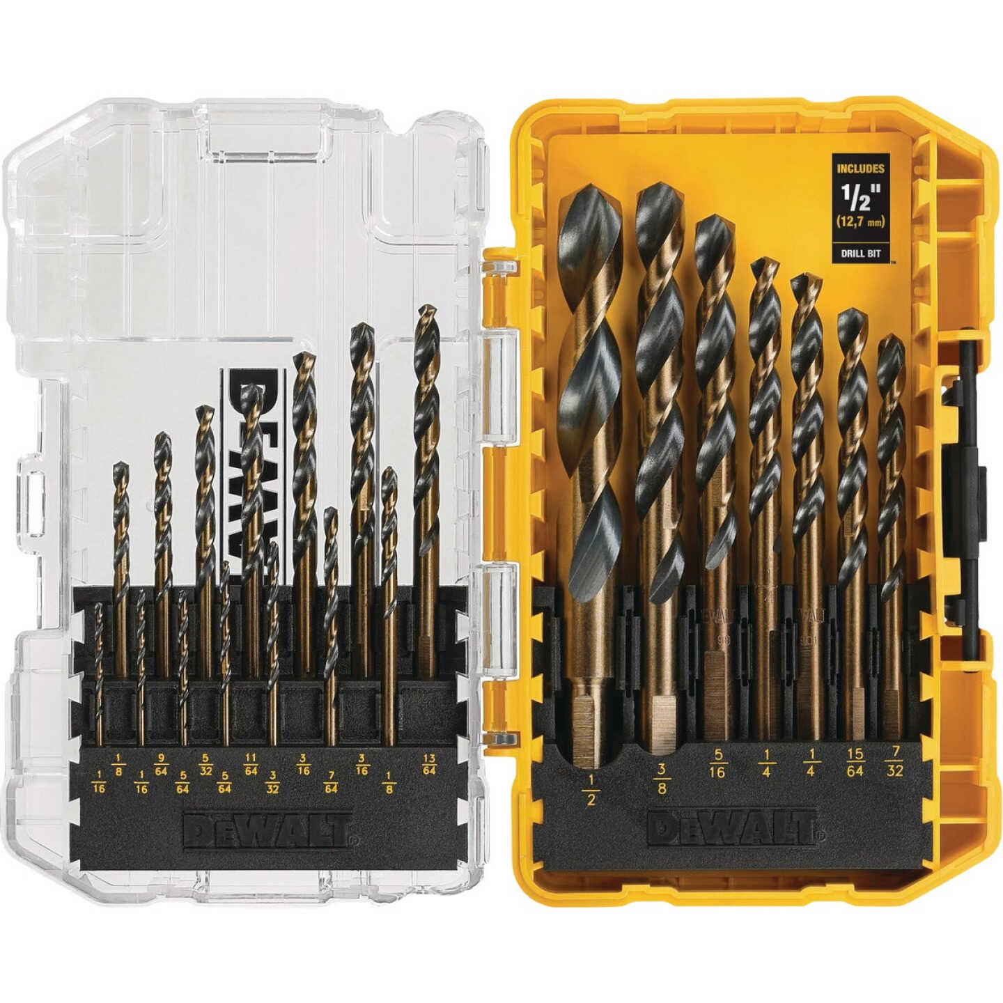 DEWALT Black Oxide Coated HSS Jobber Length Twist Drill Bit Set (21-Piece) Image 1