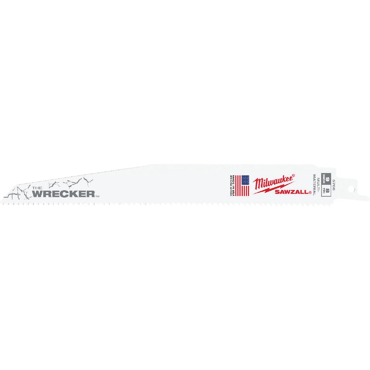 Milwaukee SAWZALL The WRECKER 9 In. 7/11 TPI Multi-Material Demolition Reciprocating Saw Blade (Bulk) Image 1