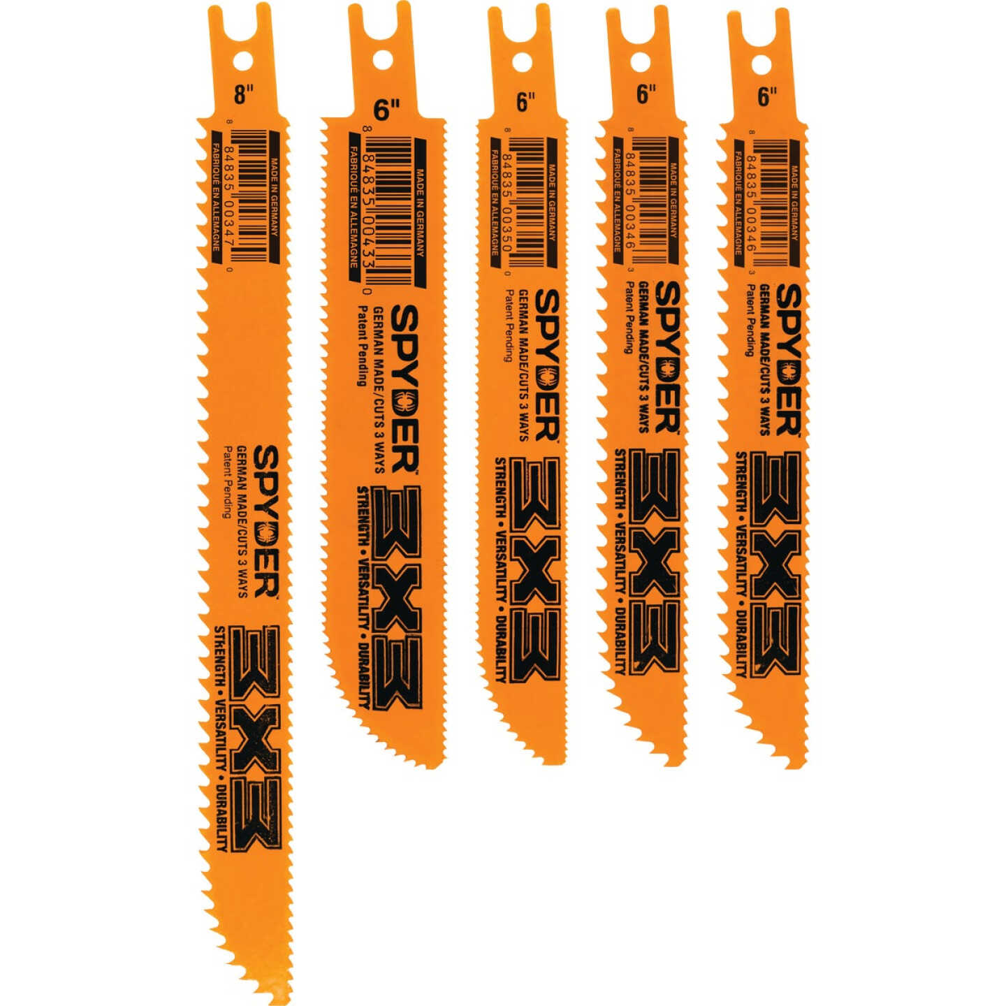 Spyder Advanced Demo Bi-Metal Double-Edged Reciprocating Saw Blade Set (5-Piece) Image 1