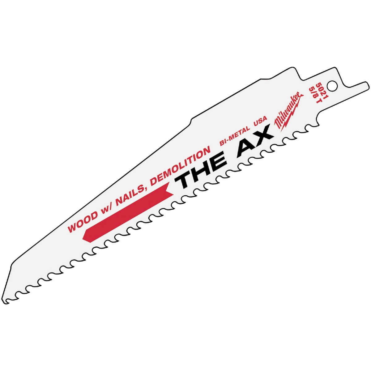 Milwaukee SAWZALL The AX 9 In. 5 TPI Wood with Nails Demolition Reciprocating Saw Blade (25-Pack) Image 1