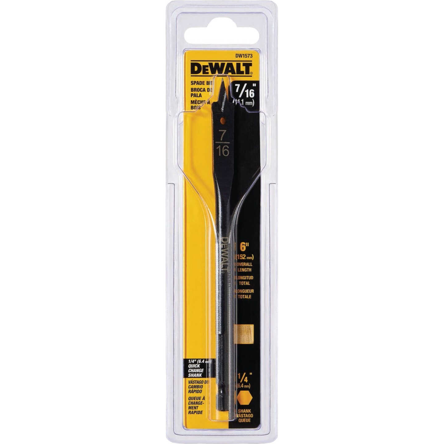 DEWALT 7/16 In. x 6 In. Wood Boring Bit Image 1