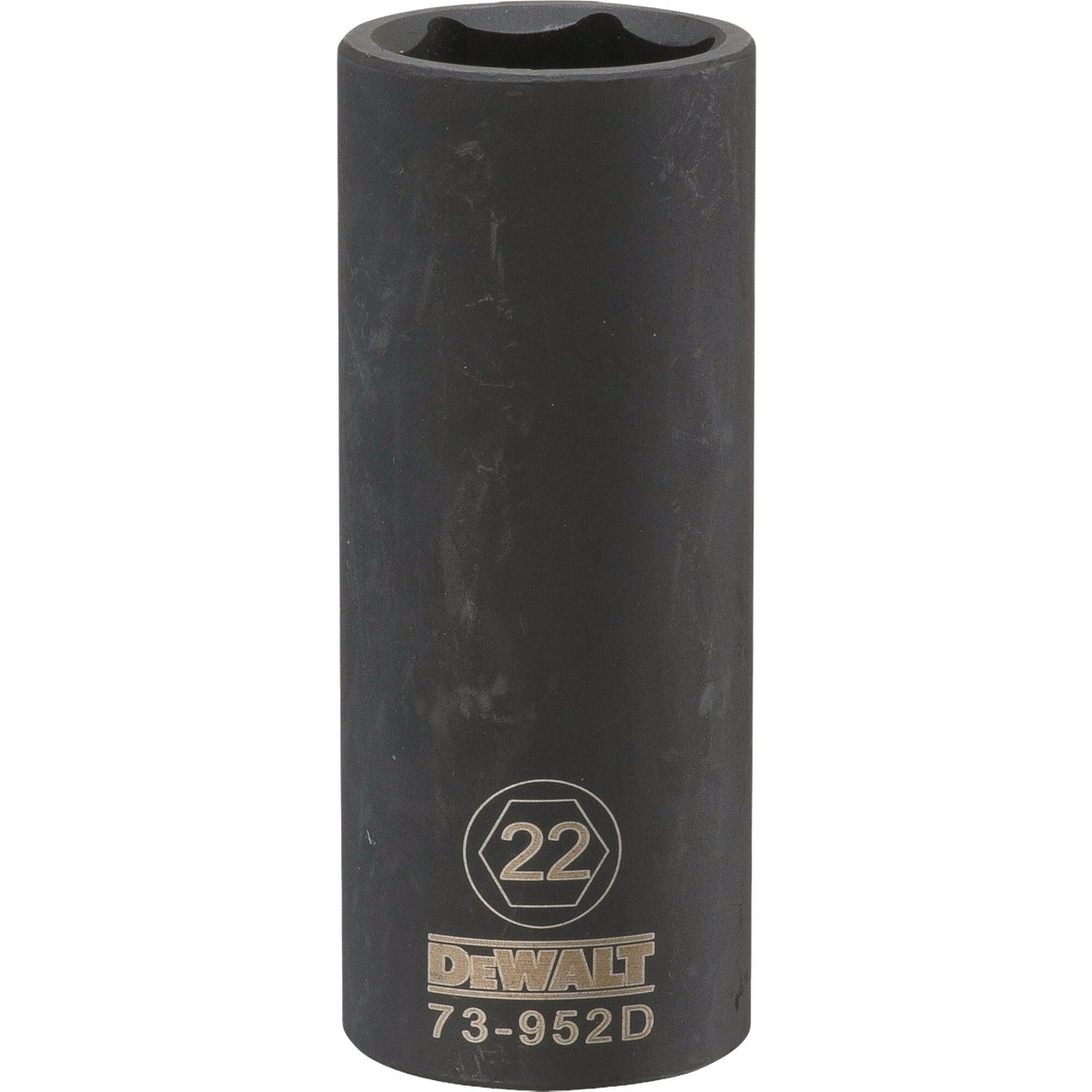 DEWALT 1/2 In. Drive 22mm 6-Point Deep Metric Impact Socket