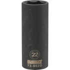 DEWALT 1/2 In. Drive 22mm 6-Point Deep Metric Impact Socket Image 1