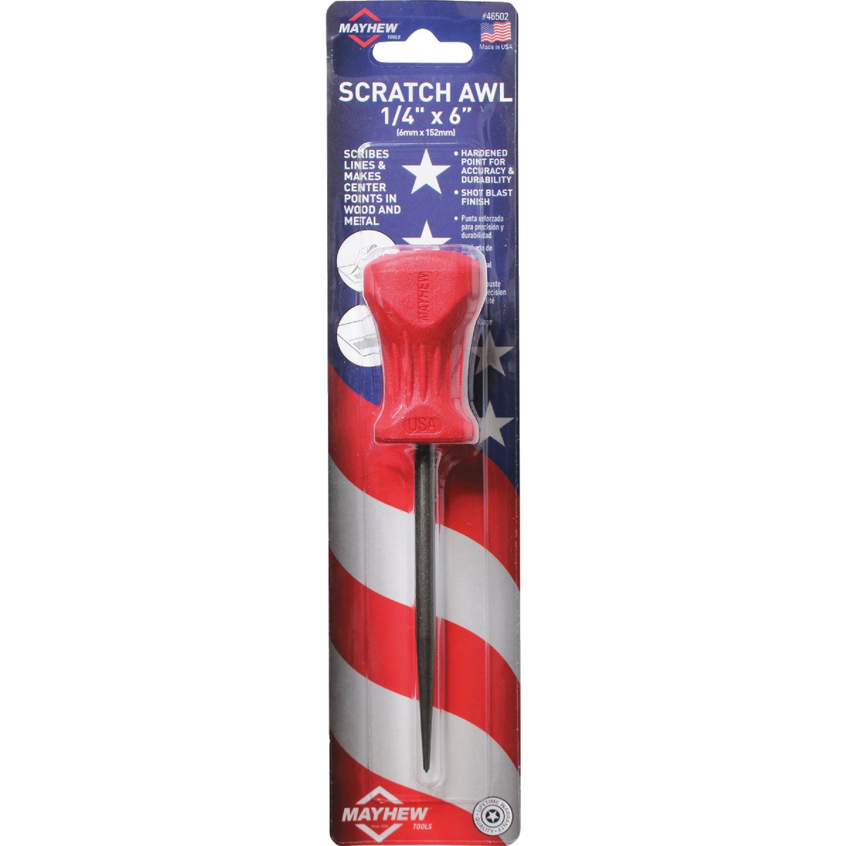 Mayhew Tools 1/4 In. x 5-1/2 In. Scratch Awl Image 2