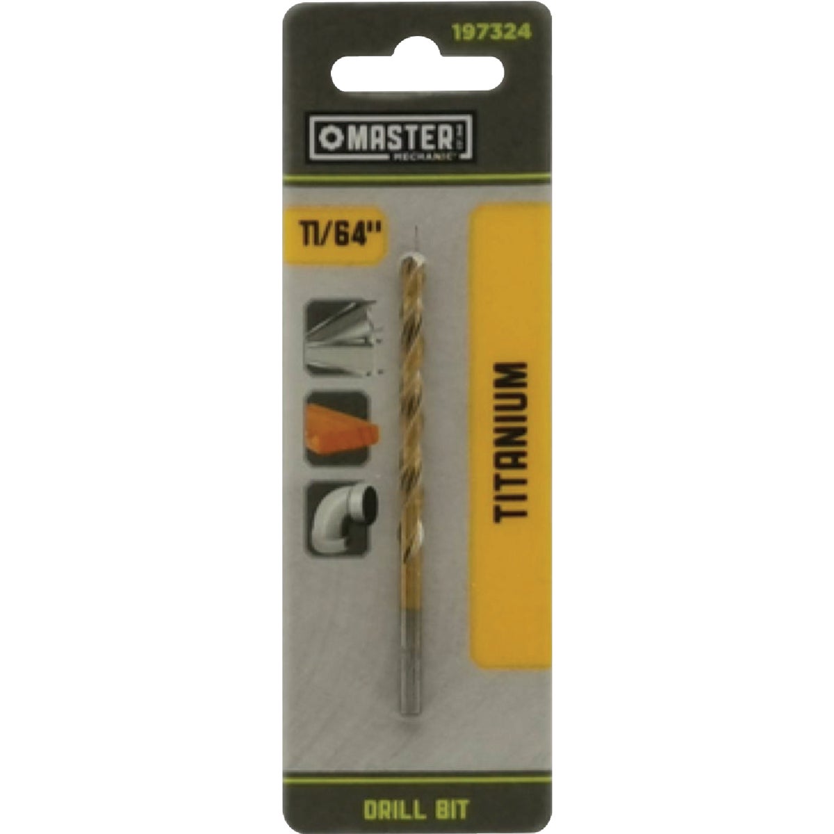 Master Mechanic 11/64 In. x 3-1/4 In. HSS Titanium Nitride Coated Drill Bit Image 1