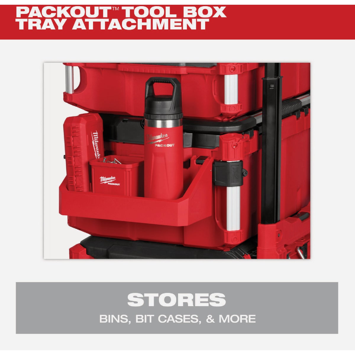 Milwaukee PACKOUT Tool Box Tray Attachment Image 4