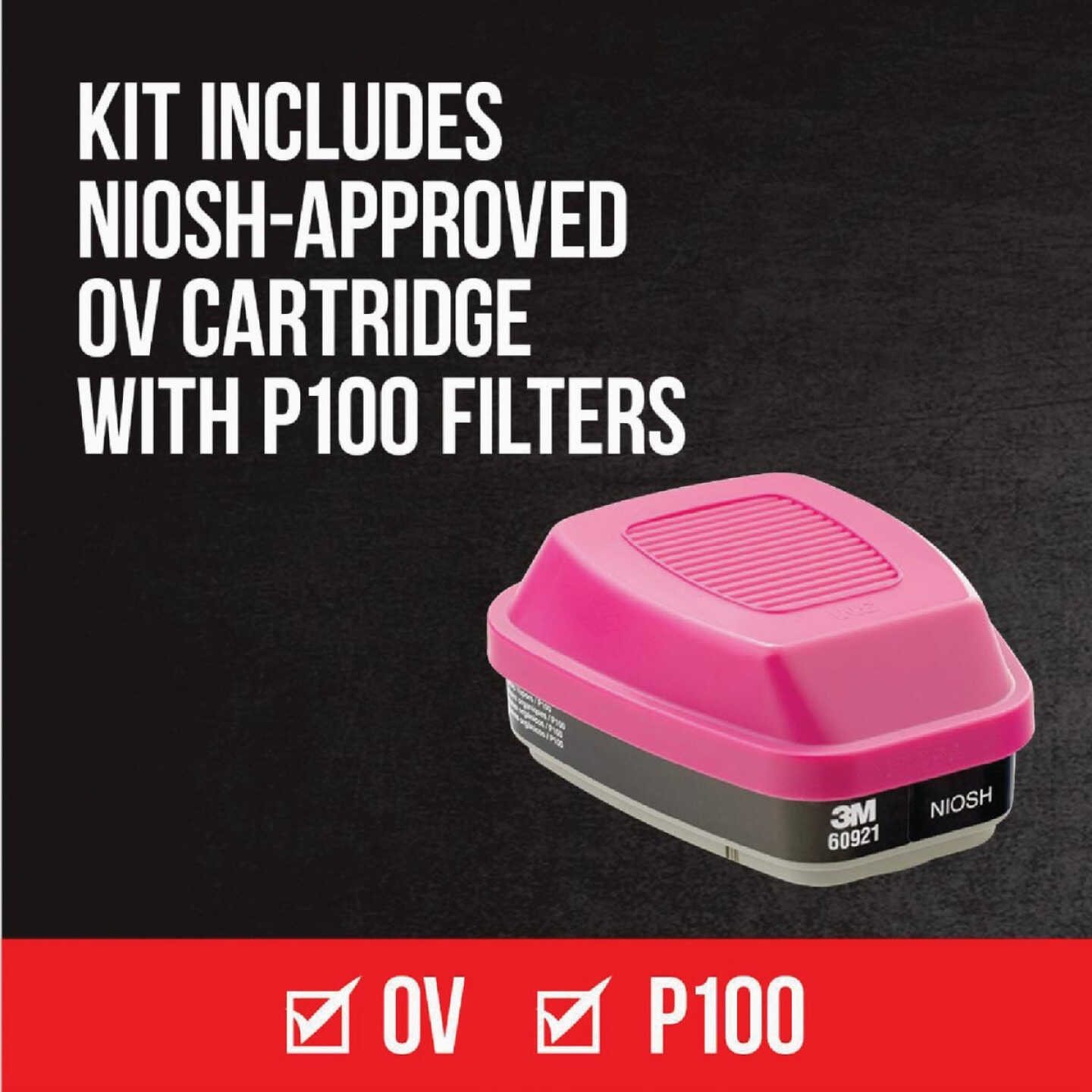 3M OV/P100 Performance Respirator for Household Use Image 3