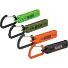 Railer 10-Hole Bitrails in Black, Orange, Hi-Vis Green, & Camo Green with Carabiners (4-Pack) Image 1