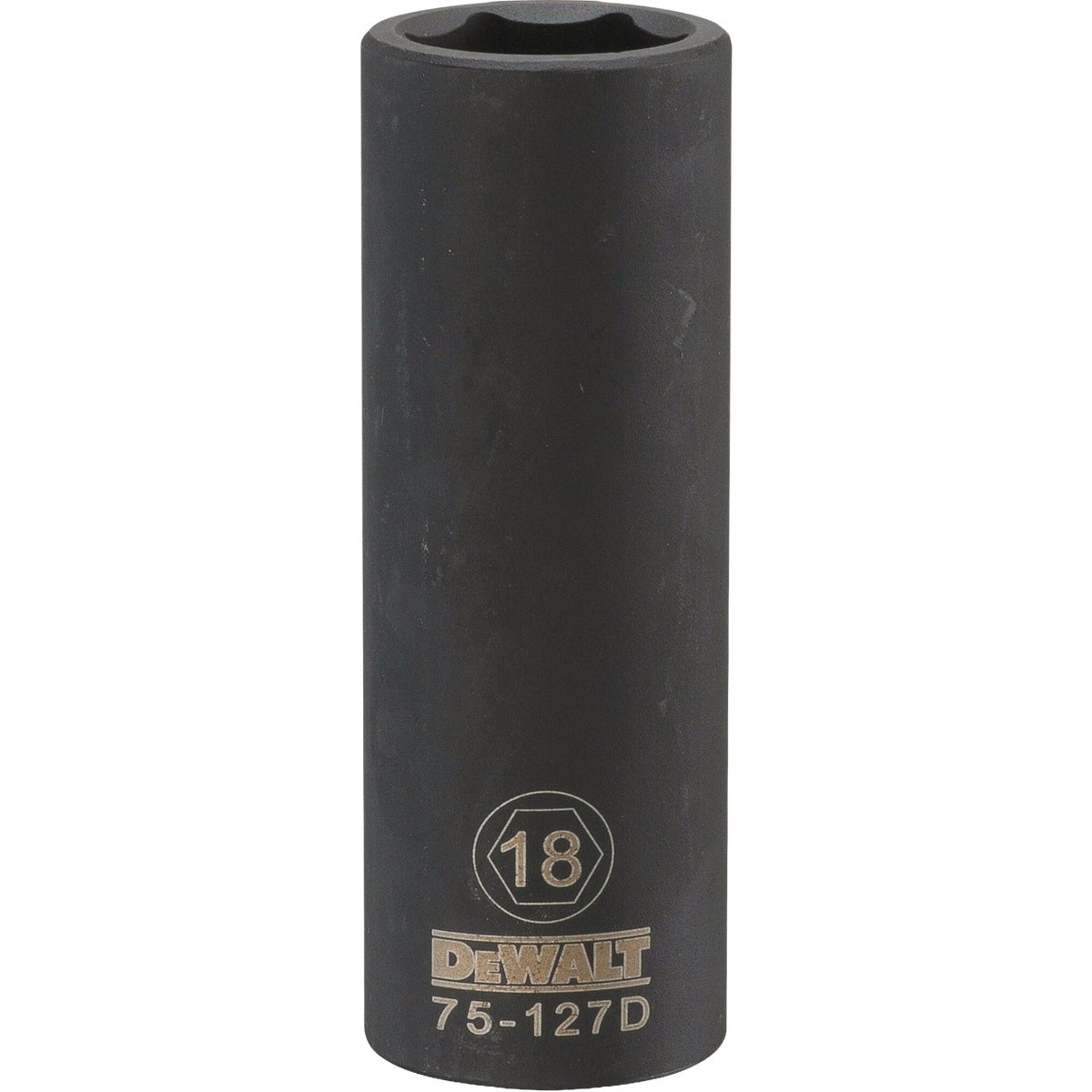 DEWALT 1/2 In. Drive 18mm 6-Point Deep Metric Impact Socket