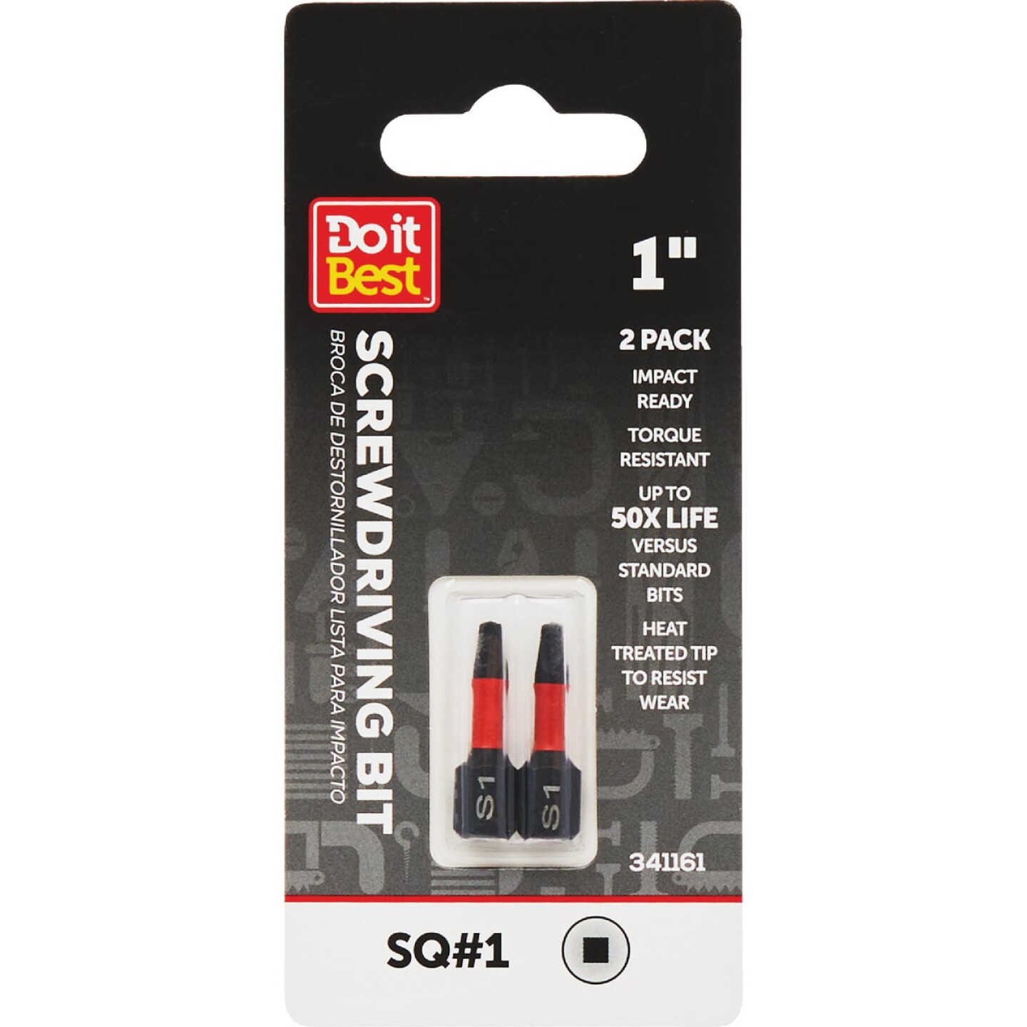 Do it Best 1 In. Square #1 Impact Ready Screwdriver Bit (2-Pack) Image 1