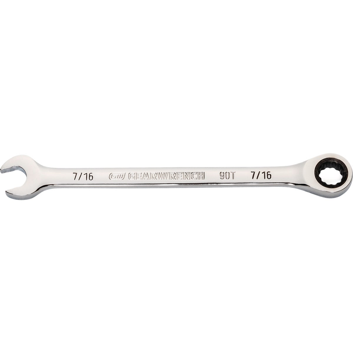 GearWrench 7/16 In. 90-Tooth 12-Point Ratcheting Combination Wrench