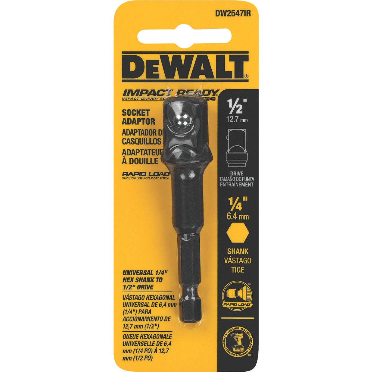DEWALT Elite Series 1/2 In. x 2 In. Socket Adapter