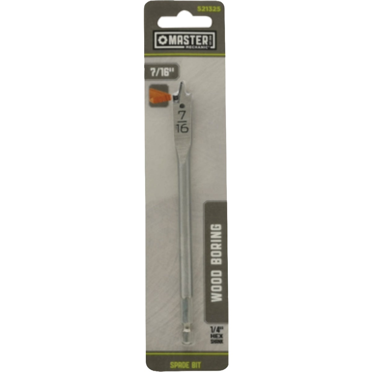 Master Mechanic 7/16 In. Wood Boring Spade Drill Bit Image 1