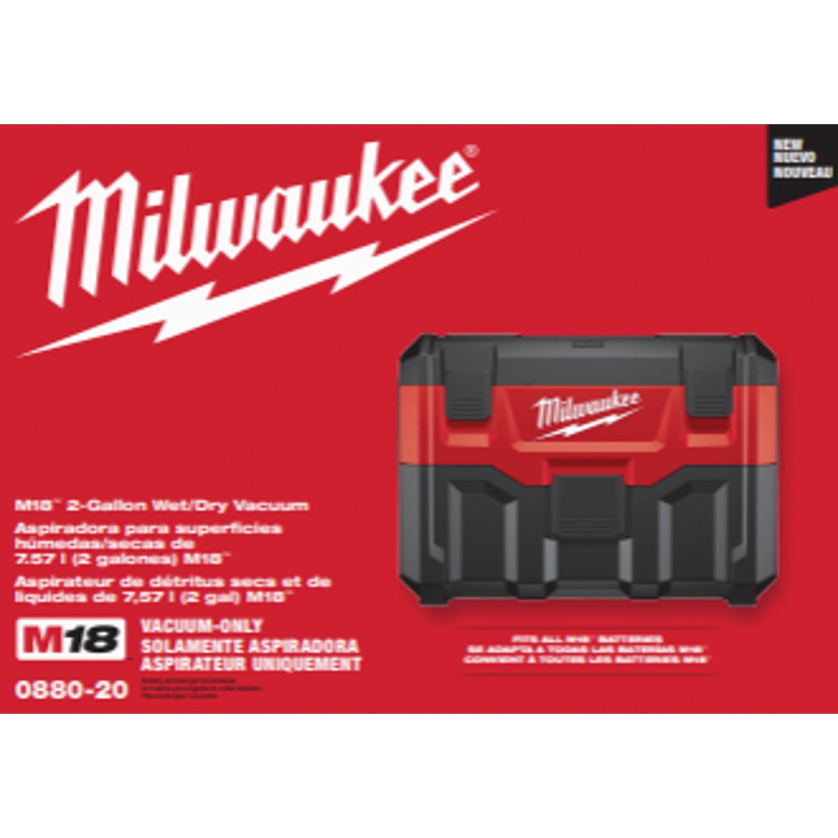 Milwaukee M18 18V 2 Gal. Cordless Wet/Dry Vacuum (Tool Only) Image 2