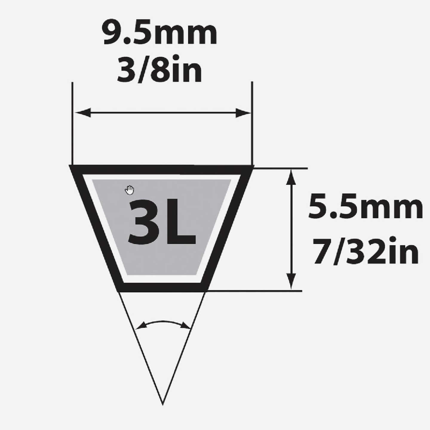 Mitsuboshi Fractional Horsepower 3L Type, 3/8 In. x 27 In. Image 2