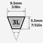 Mitsuboshi Fractional Horsepower 3L Type, 3/8 In. x 33 In. Image 2