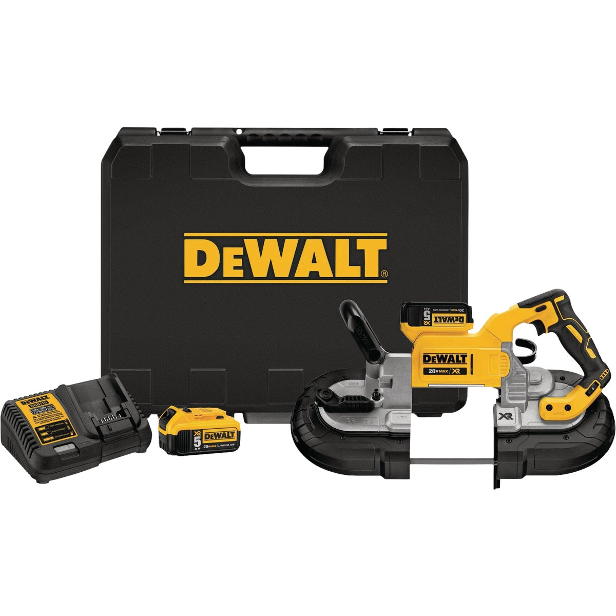 DEWALT 20V MAX XR 5 In. Brushless Cordless Band Saw Kit with (2) Batteries & Charger