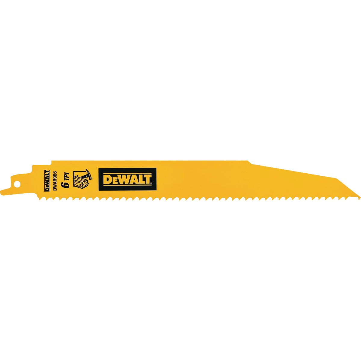 DEWALT 9 In. 6 TPI Reciprocating Saw Blade (5-Pack)