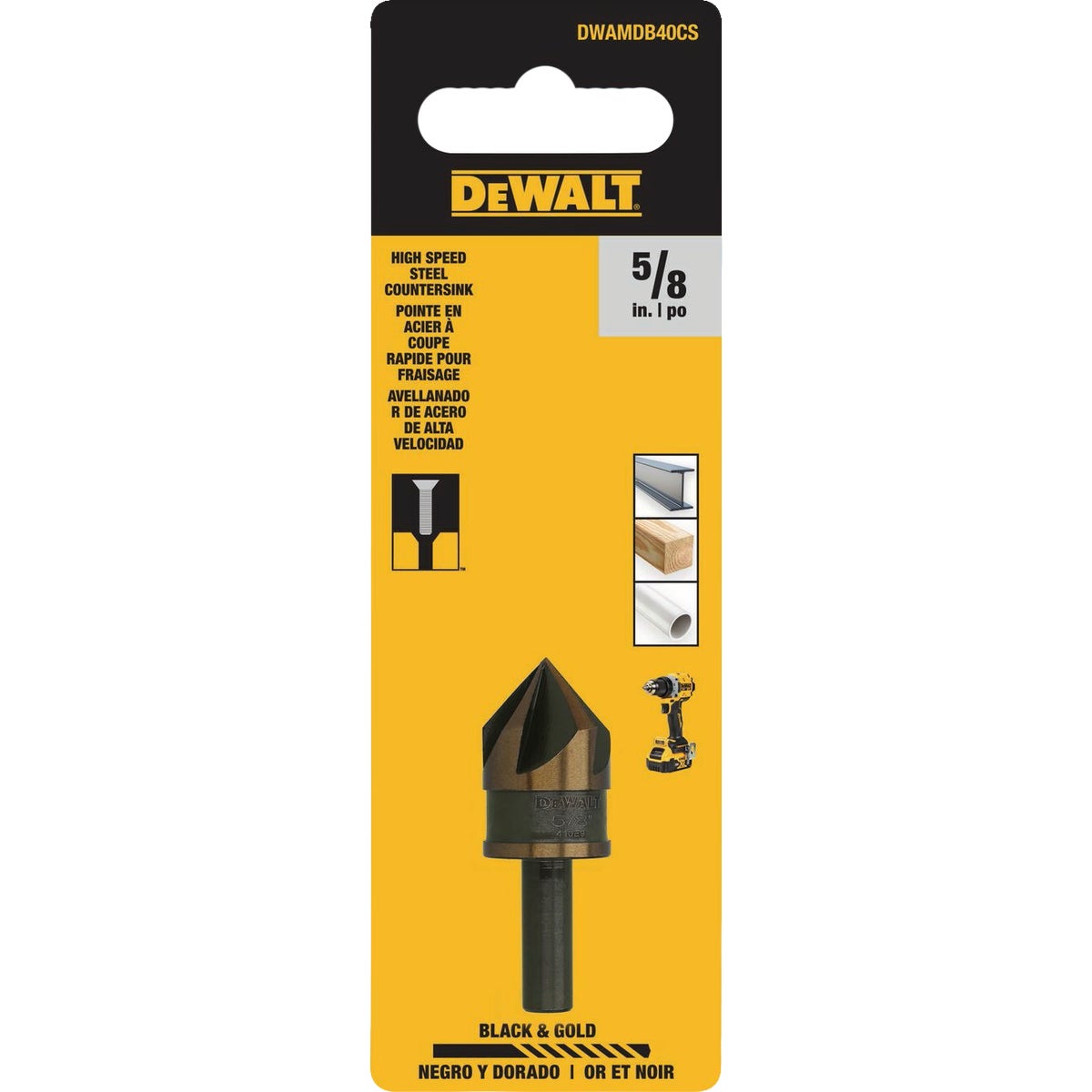 DEWALT 5/8 In. High-Speed Steel Countersink