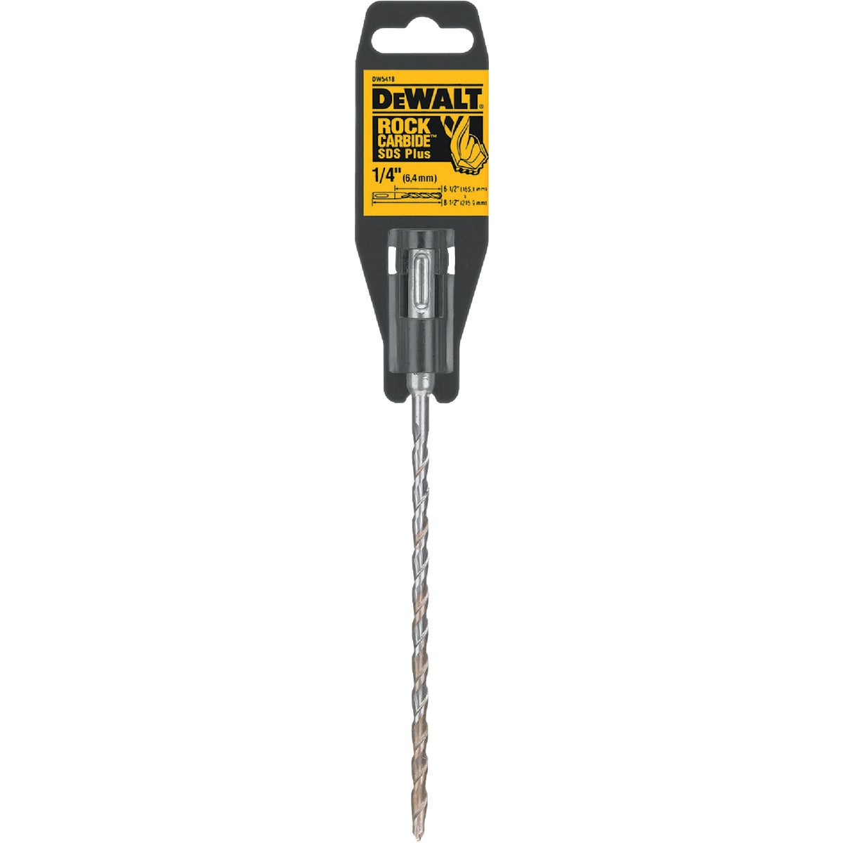 DEWALT SDS-Plus 1/4 In. x 8-1/2 In. 2-Cutter Rotary Hammer Drill Bit Image 1
