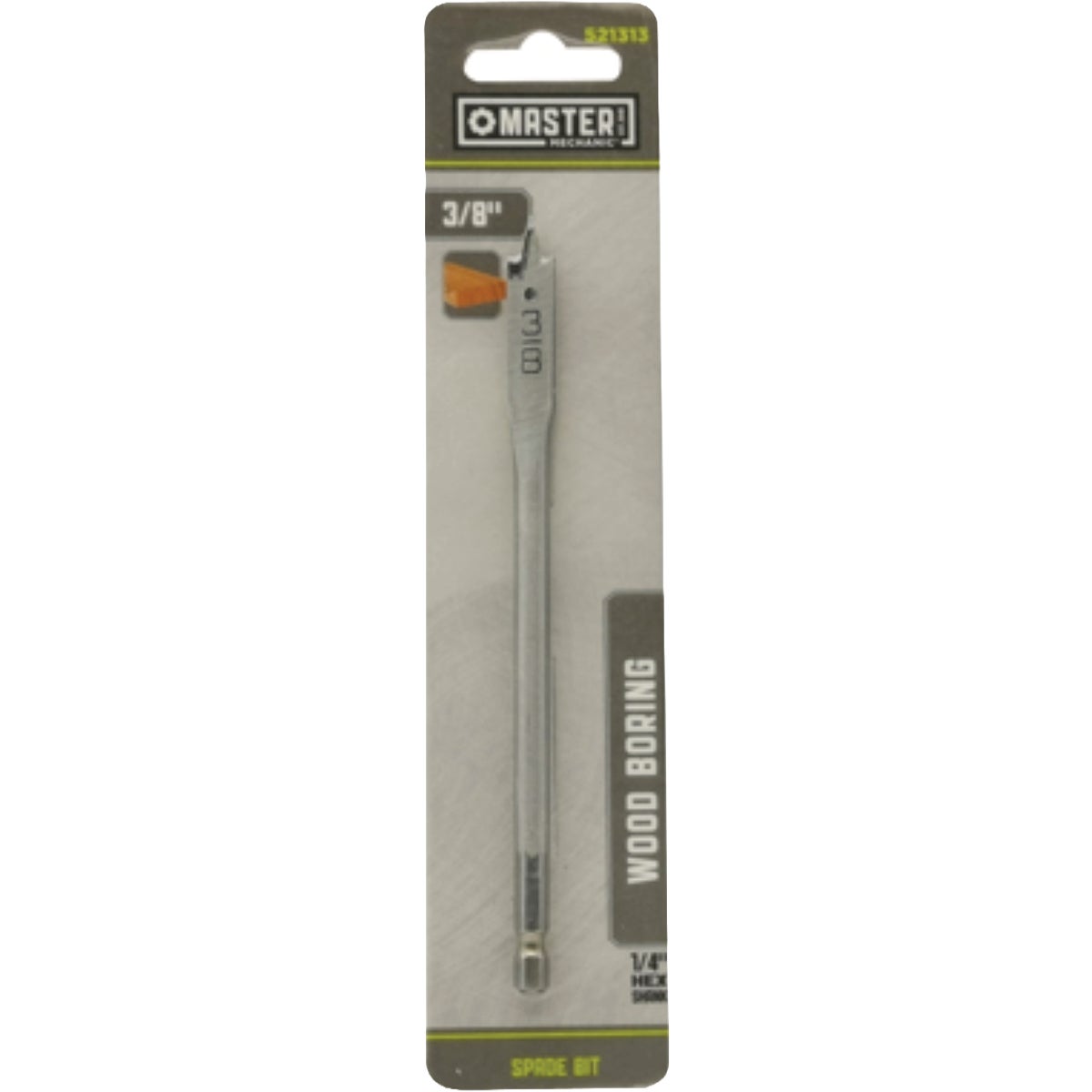 Master Mechanic 3/8 In. Wood Boring Spade Drill Bit