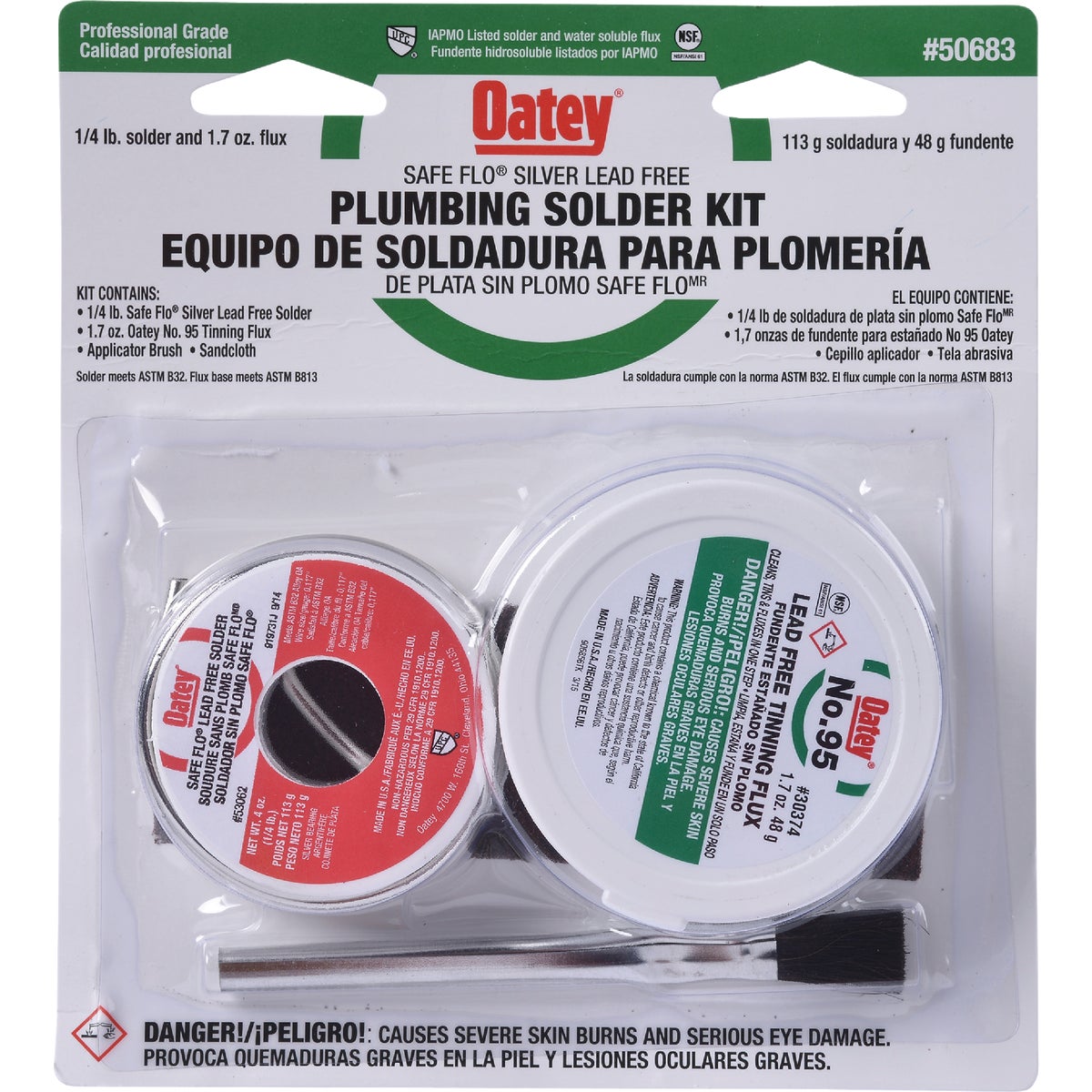 Oatey 4 Oz. Safe-Flo Silver Solder and 1.7 Oz. No. 95 Flux Kit
