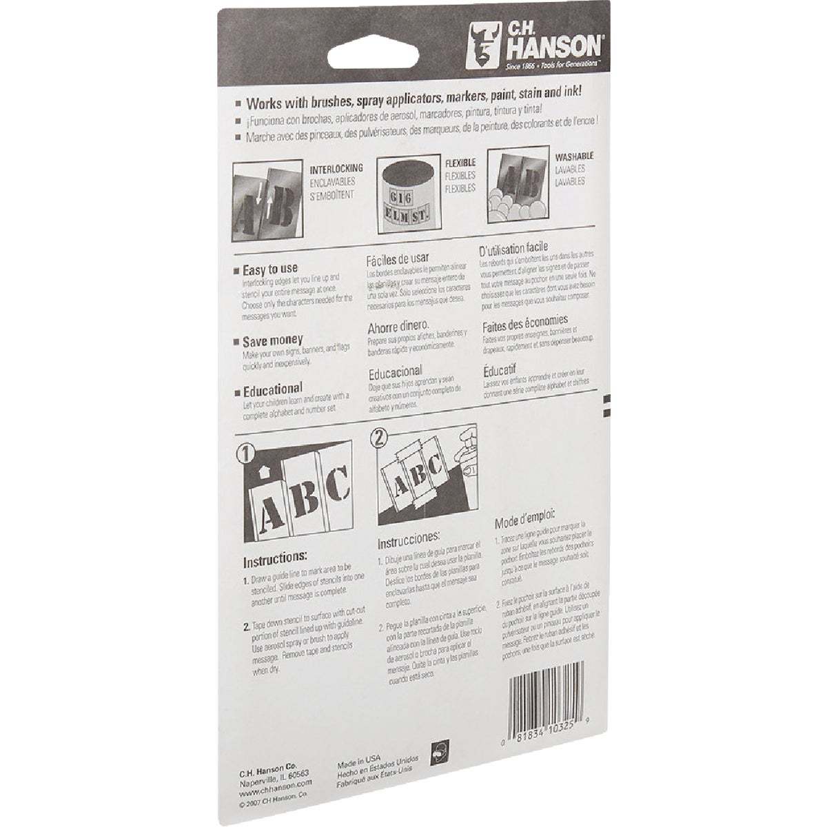 C.H. Hanson 2 In. Letter Stencil Set (32 Piece) Image 3