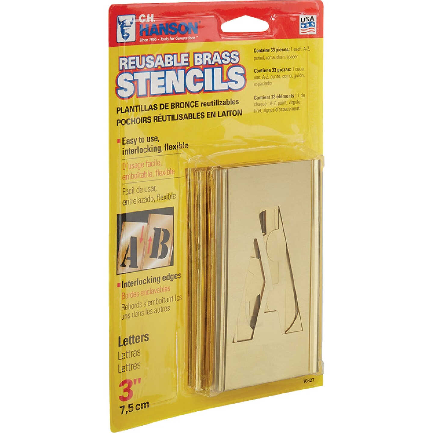 C.H. Hanson 3 In. Letter Stencil Set (32 Piece) Image 2