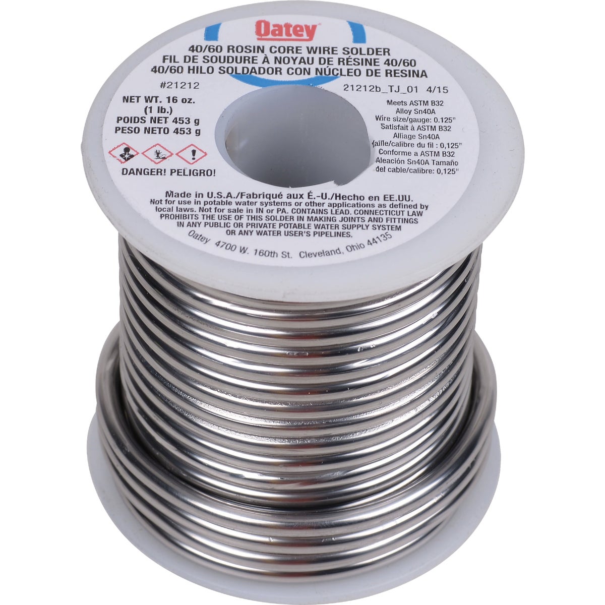 Oatey 1 Lb. 40/60 Rosin Core Solder