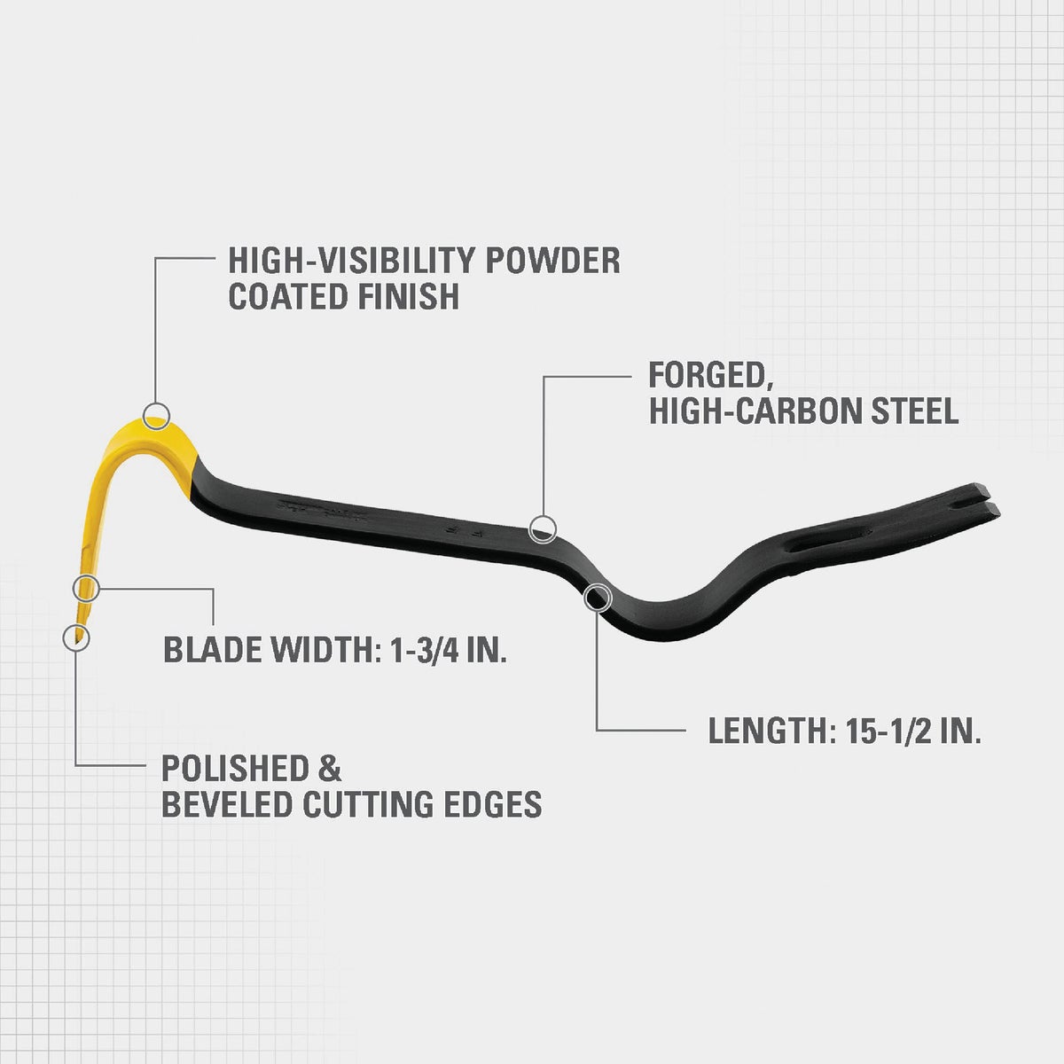 Stanley Super Wonder Bar 15 In. L Pry Bar Image 2