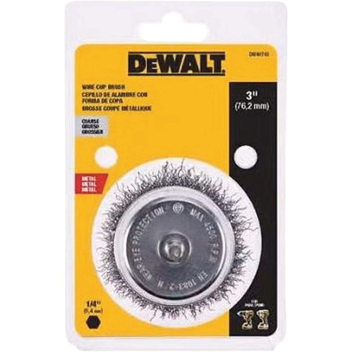 DEWALT 4 In. Coarse Crimped Wire Wheel Brush