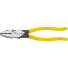 Klein 9 In. Journeyman High-Leverage Linesman Pliers with Crimping Die Image 1
