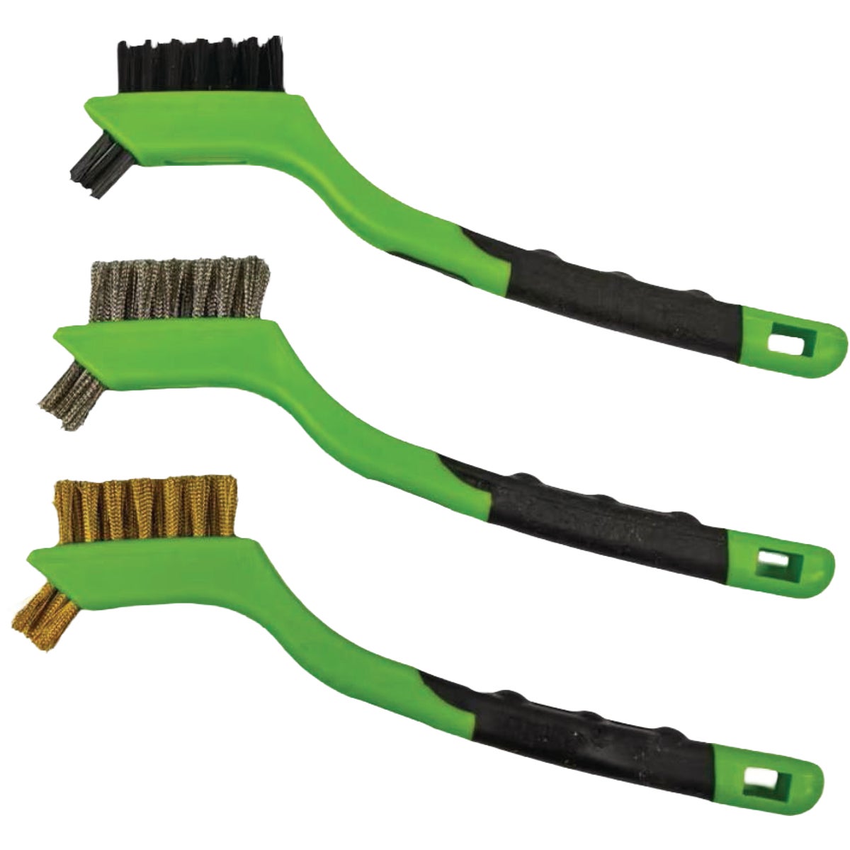 Forney Soft Grip Wire Brush Set (3-Pack)