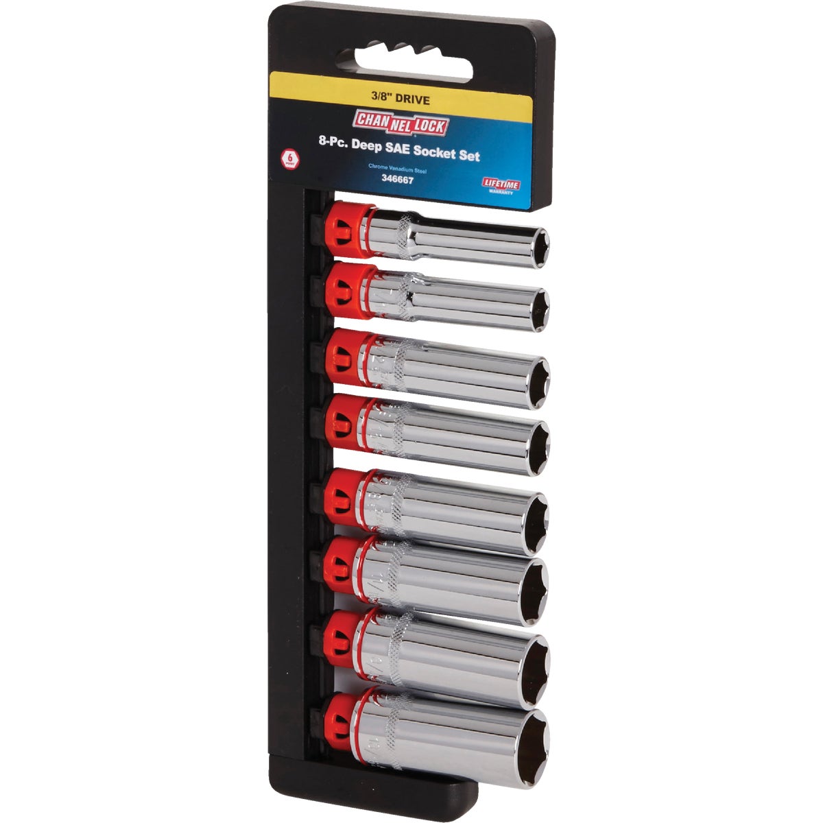Channellock SAE 3/8 In. Drive 6-Point Deep Socket Set (8-Piece) Image 8