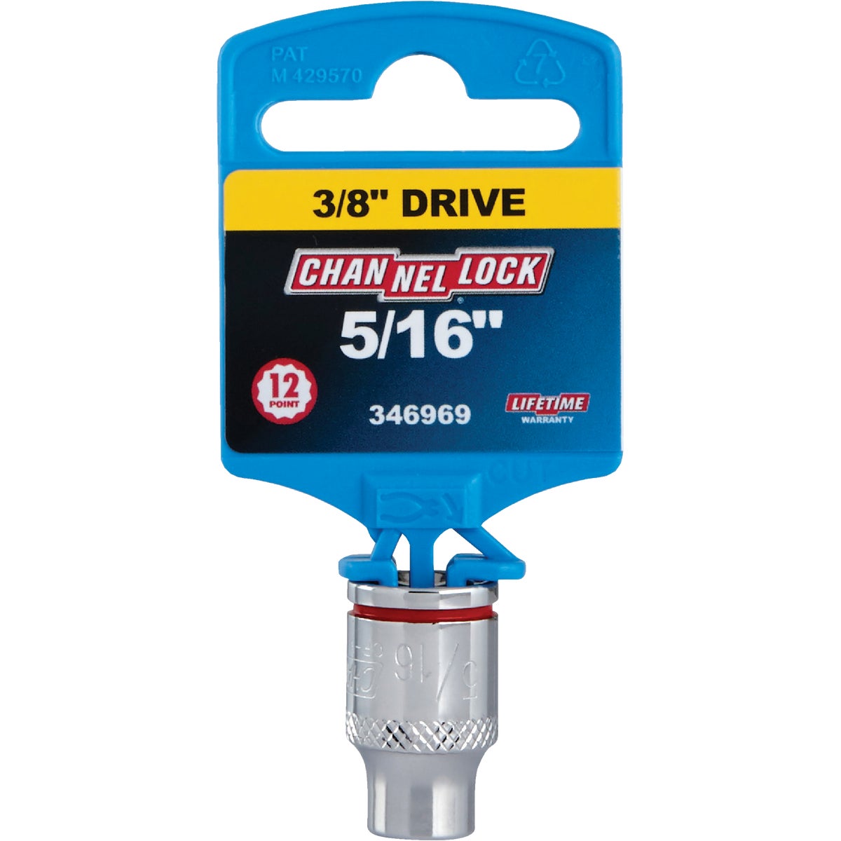Channellock 3/8 In. Drive 5/16 In. 12-Point Shallow Standard Socket Image 2