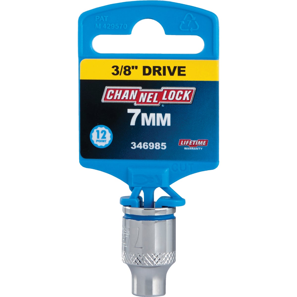 Channellock 3/8 In. Drive 7 mm 12-Point Shallow Metric Socket Image 2