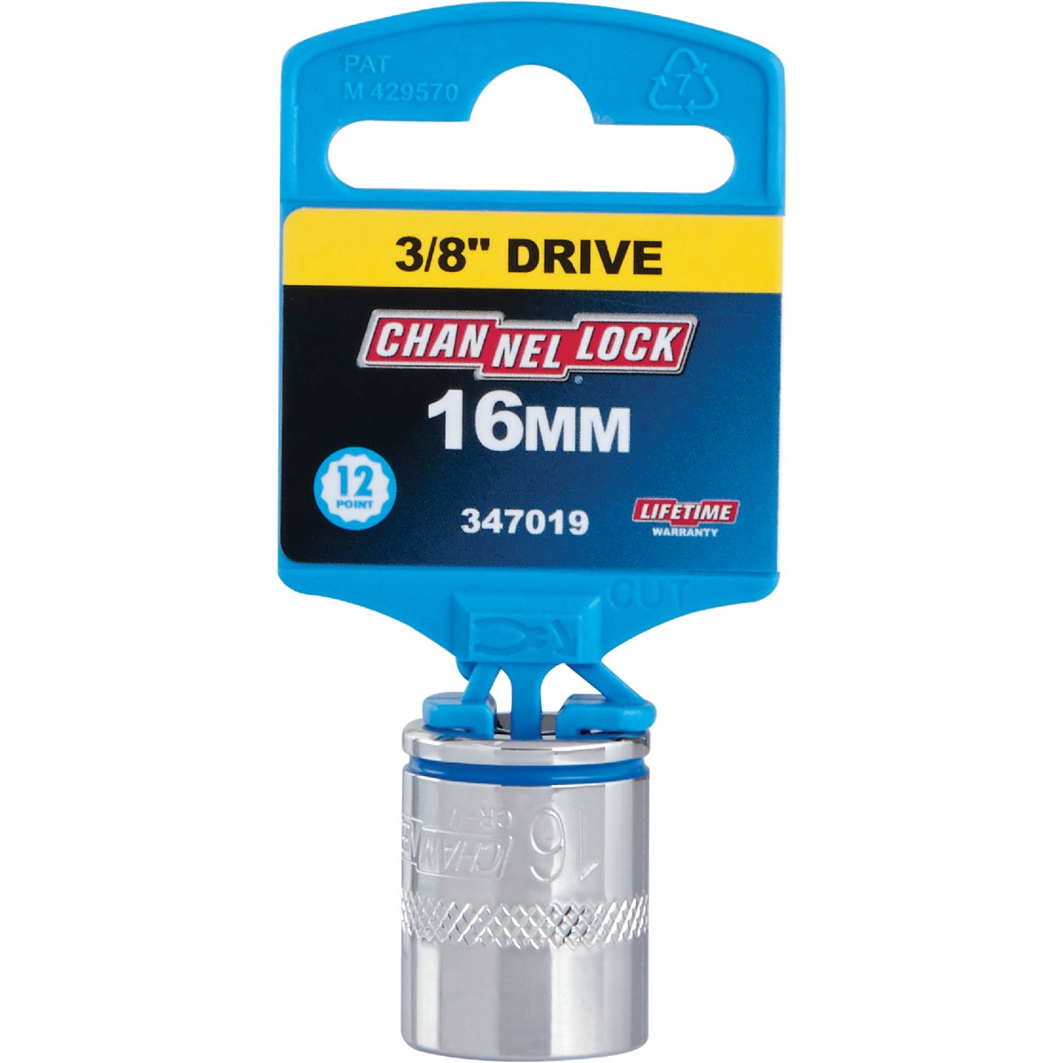 Channellock 3/8 In. Drive 16 mm 12-Point Shallow Metric Socket Image 2