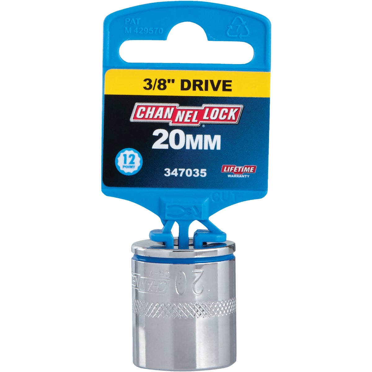 Channellock 3/8 In. Drive 20 mm 12-Point Shallow Metric Socket Image 2